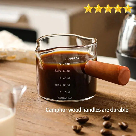75ml Glass Espresso Measuring Cup With Handle