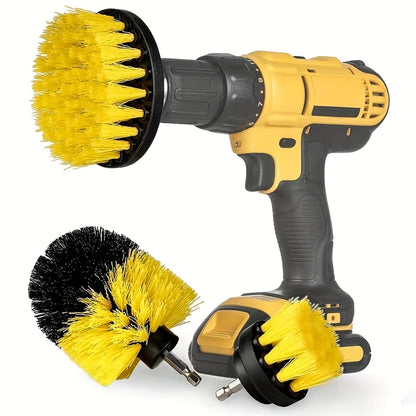 3pcs Drill Brush Attachment Set Power Scrubber For Cleaning Showers Tubs & Bathroom Tile