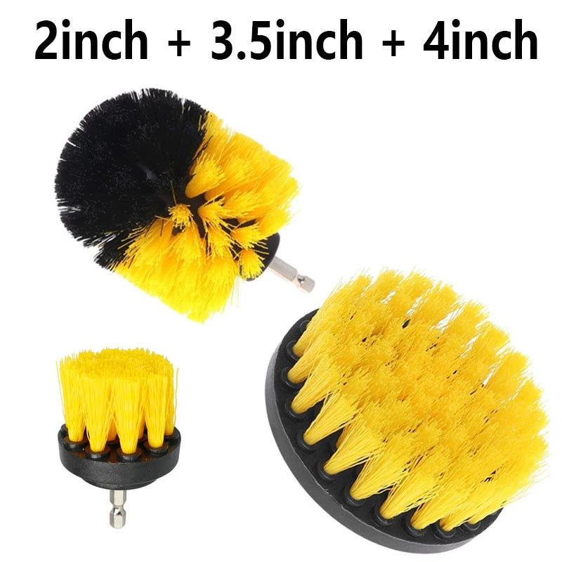 3pcs Drill Brush Attachment Set Power Scrubber For Cleaning Showers Tubs & Bathroom Tile
