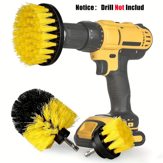 3pcs Drill Brush Attachment Set Power Scrubber For Cleaning Showers Tubs & Bathroom Tile
