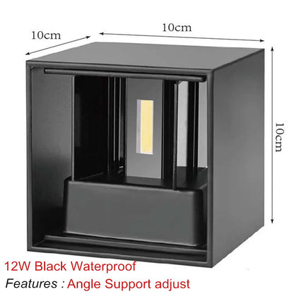 6W 12W Waterproof Surface Mounted LED Wall Light
