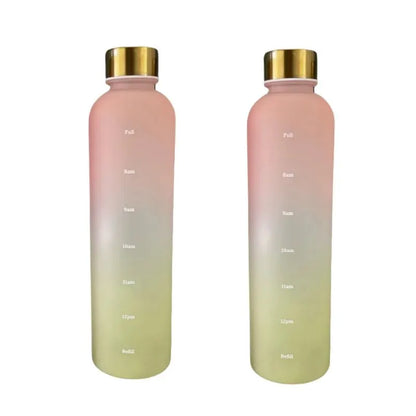 1L  Motivational Reusable Leakproof BPA Free Frosted Plastic Water Bottle