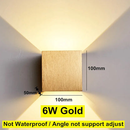 6W 12W Waterproof Surface Mounted LED Wall Light
