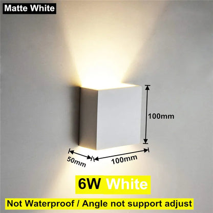 6W 12W Waterproof Surface Mounted LED Wall Light