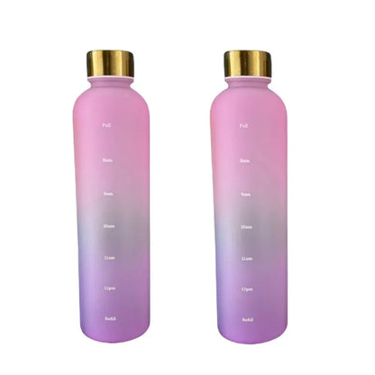 1L  Motivational Reusable Leakproof BPA Free Frosted Plastic Water Bottle