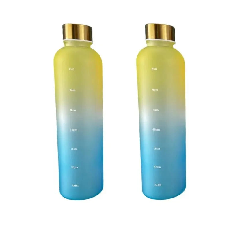 1L  Motivational Reusable Leakproof BPA Free Frosted Plastic Water Bottle