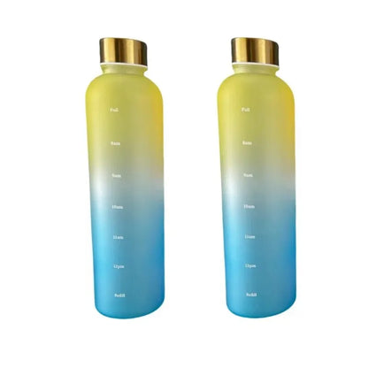 1L  Motivational Reusable Leakproof BPA Free Frosted Plastic Water Bottle