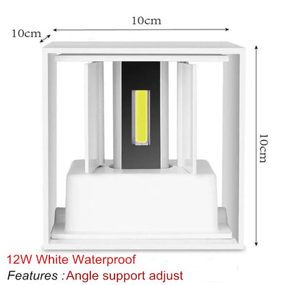 6W 12W Waterproof Surface Mounted LED Wall Light