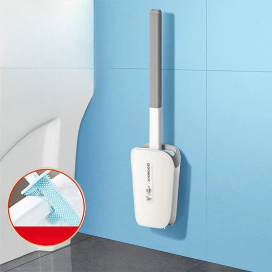 Toilet Brush With Wall Mounted Bucket